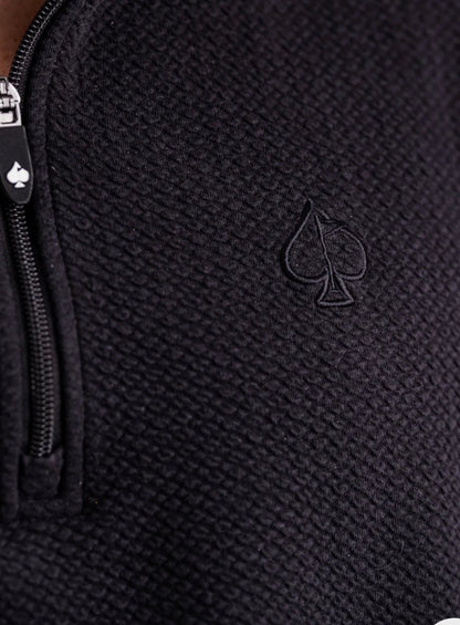 Player preferred waffle knit pullover black image 3
