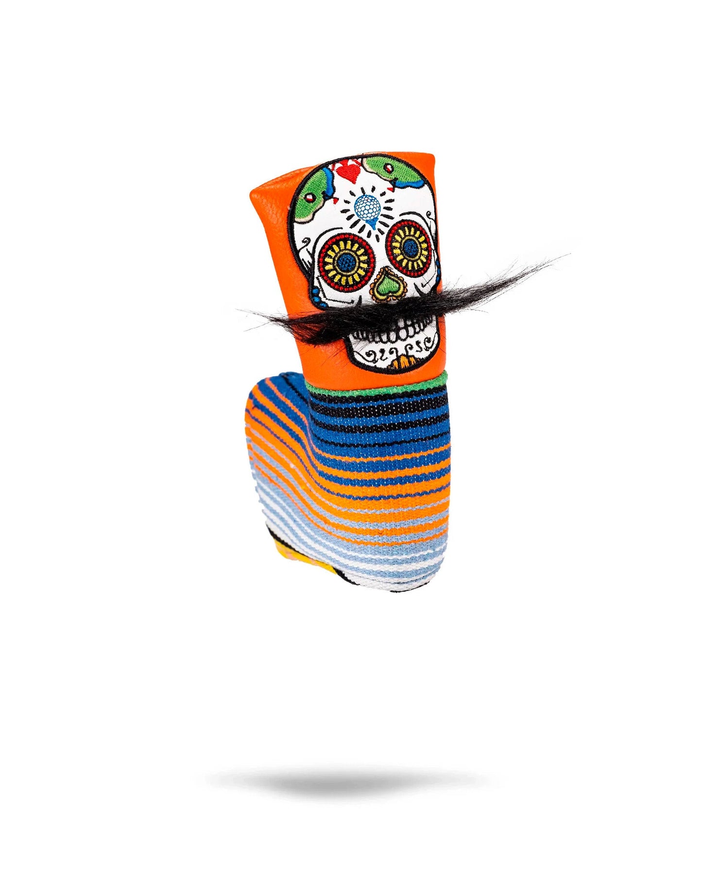 Mustache Sugar Skull - Blade Putter Cover - Orange image