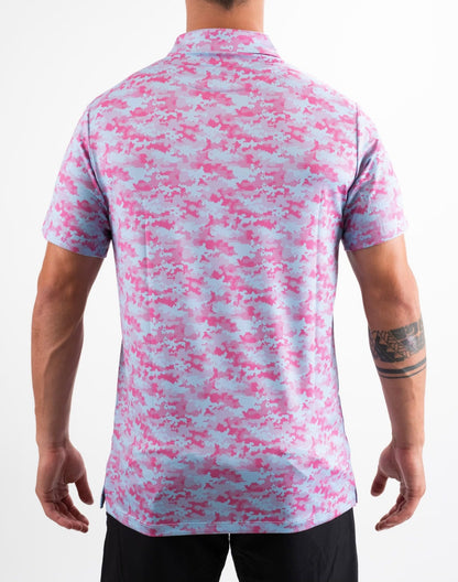 Pink Hex Camo Polo Shirt image 1