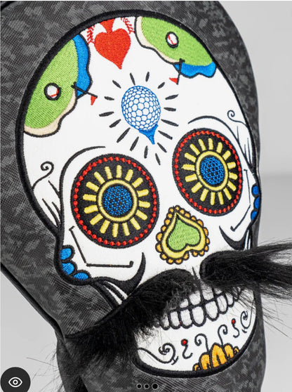 Mustache sugar skull grey Camo fairway cover image 2