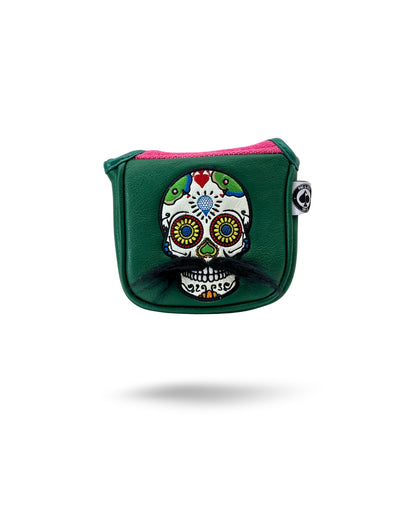 Mustache Sugar Skull - Mallet Putter Cover - Orange image