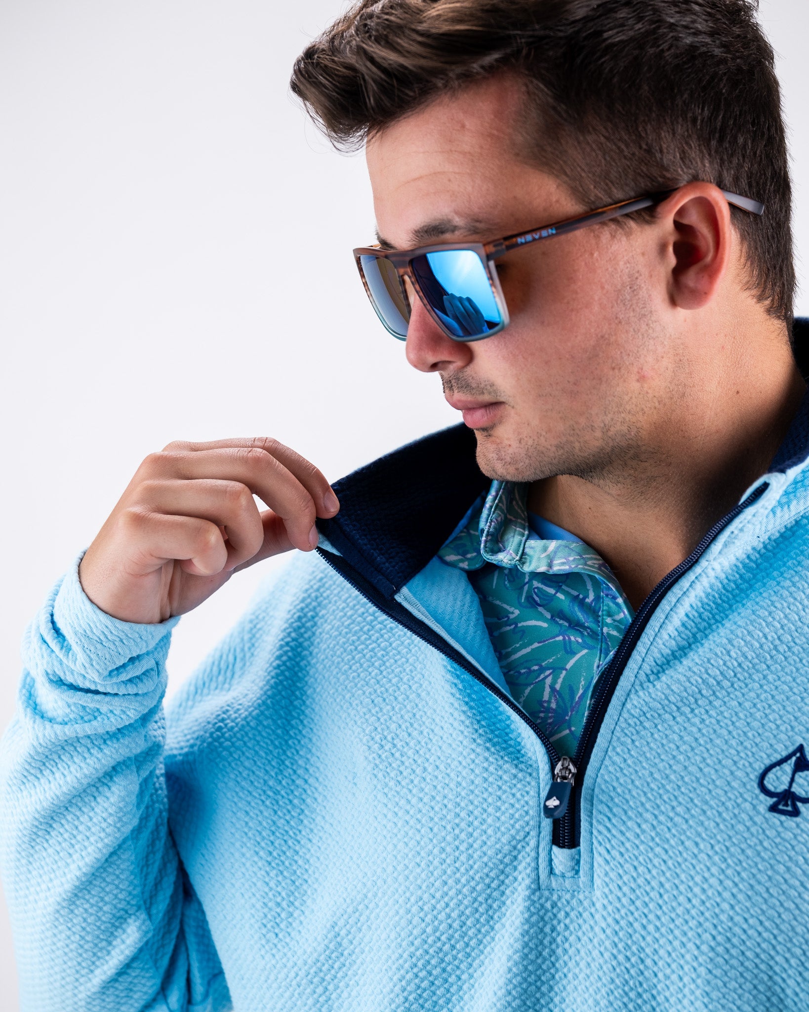 Player Preferred™ Waffle Knit Pullover - Sky Blue image 2