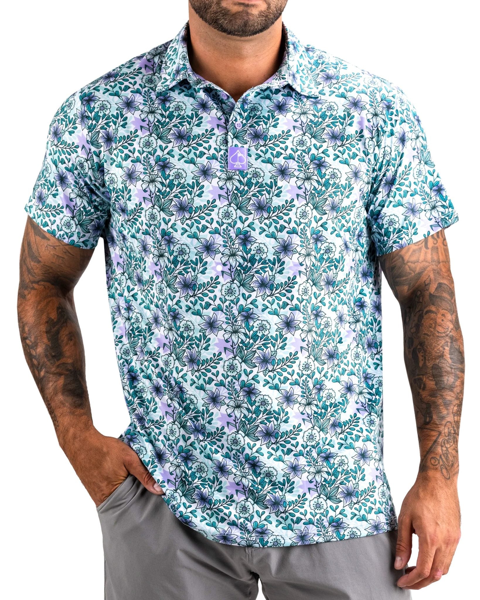 Fresh Floral Polo Shirt image 0