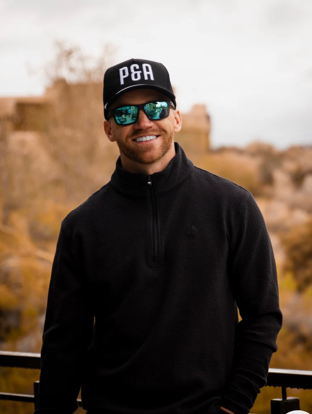 Player preferred waffle knit pullover black image 5