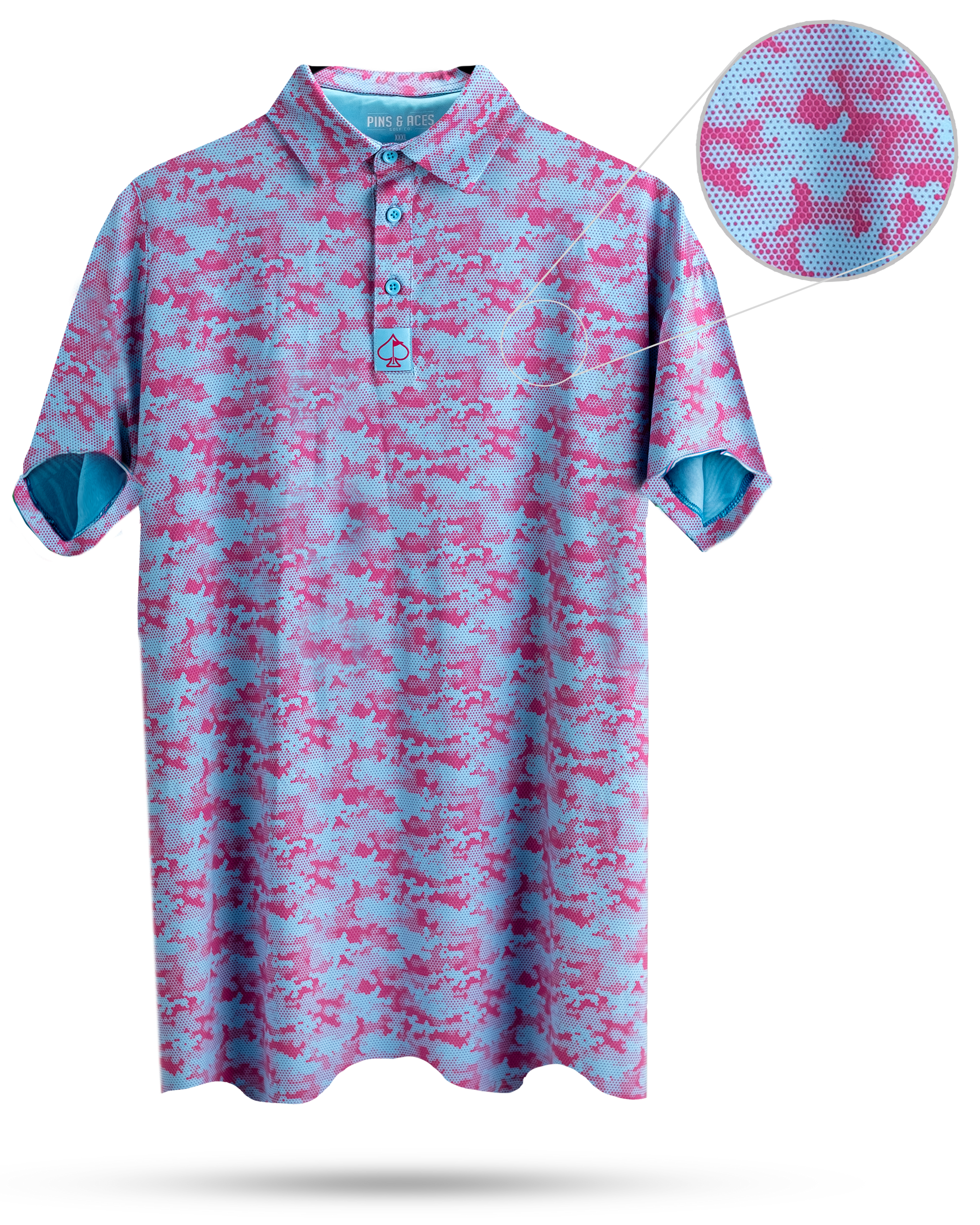 Pink Hex Camo Polo Shirt image 2